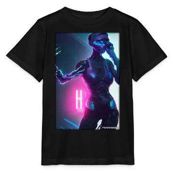Robot Future Science Sci-Fi Machine - Stanley/Stella MINI CREATOR Kids’ T-Shirt - black - Front - Mikhail (115cm)
