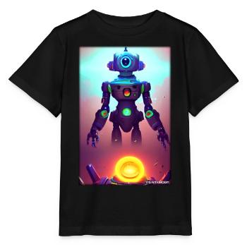 Robot Future Science Sci-Fi Machine - Stanley/Stella MINI CREATOR Kids’ T-Shirt - black - Front - Mikhail (115cm)