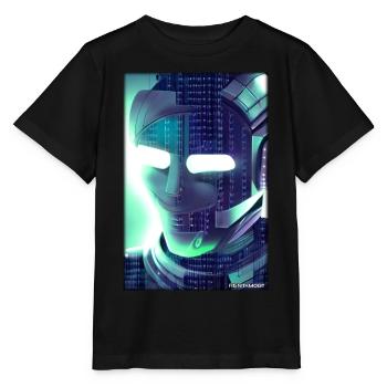 Robot Future Science Sci-Fi Machine - Stanley/Stella MINI CREATOR Kids’ T-Shirt - black - Front - Mikhail (115cm)