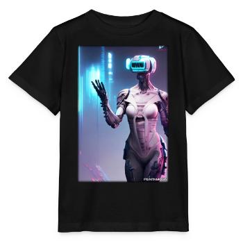 Robot Future Science Sci-Fi Machine - Stanley/Stella MINI CREATOR Kids’ T-Shirt - black - Front - Mikhail (115cm)