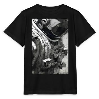 Astronaut Zukunft Sci-Fi Technik - Stanley/Stella Kinder T-Shirt MINI CREATOR  - Schwarz - Vorne - Mikhail (115cm)