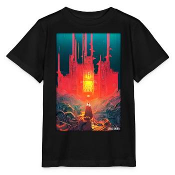 Schloss Burg Festung Architektur Landschaft - Stanley/Stella Kinder T-Shirt MINI CREATOR  - Schwarz - Vorne - Mikhail (115cm)