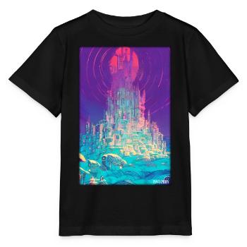 Schloss Burg Festung Architektur Landschaft - Stanley/Stella Kinder T-Shirt MINI CREATOR  - Schwarz - Vorne - Mikhail (115cm)