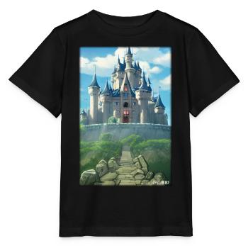 Schloss Burg Festung Architektur Landschaft - Stanley/Stella Kinder T-Shirt MINI CREATOR  - Schwarz - Vorne - Mikhail (115cm)