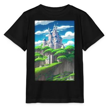 Schloss Burg Festung Architektur Landschaft - Stanley/Stella Kinder T-Shirt MINI CREATOR  - Schwarz - Vorne - Mikhail (115cm)