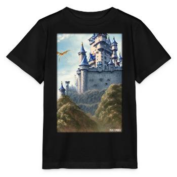 Château Château Forteresse Architecture Paysage - T-shirt bio MINI CREATOR Stanley/Stella Enfant - noir - Devant - Mikhail (115cm)