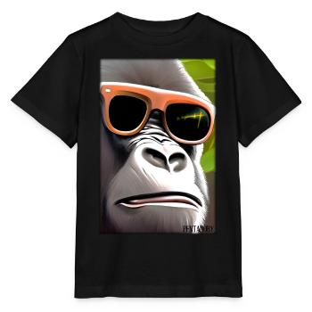 Gorilla Sunglasses Wildlife Forest Animals Wildlife - Stanley/Stella MINI CREATOR Kids’ T-Shirt - black - Front - Mikhail (115cm)