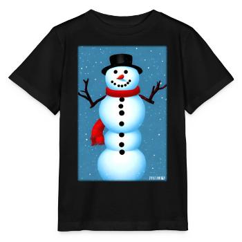 Schneemann Schnee Winter Weihnachten Advent - Stanley/Stella Kinder T-Shirt MINI CREATOR  - Schwarz - Vorne - Mikhail (115cm)
