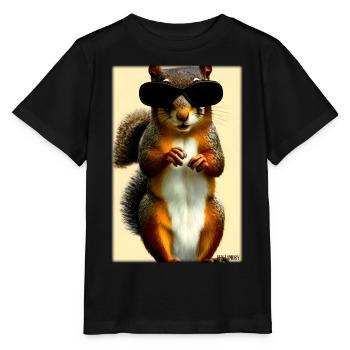 Squirrel Sunglasses Wildlife Forest Animal Forest - Stanley/Stella MINI CREATOR Kids’ T-Shirt - black - Front - Mikhail (115cm)
