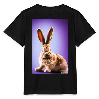 Rabbit Easter Easter Pet Easter Holiday - Stanley/Stella MINI CREATOR Kids’ T-Shirt - black - Front - Mikhail (115cm)