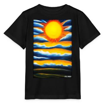 Sonne Sommer Natur Urlaub Sonnenschein Sonnenlicht - Stanley/Stella Kinder T-Shirt MINI CREATOR  - Schwarz - Vorne - Mikhail (115cm)
