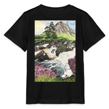 Island Kirkjufell Reisen Wandern Iceland Vulkan - Stanley/Stella Kinder T-Shirt MINI CREATOR  - Schwarz - Vorne - Mikhail (115cm)