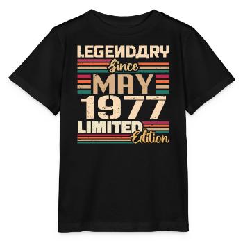 Mai 1977 Mai - Jubiläum Mai 1977 - Stanley/Stella Kinder T-Shirt MINI CREATOR  - Schwarz - Vorne - Mikhail (115cm)