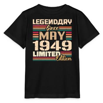 Mai 1949 Mai - Jubiläum Mai 1949 - Stanley/Stella Kinder T-Shirt MINI CREATOR  - Schwarz - Vorne - Mikhail (115cm)