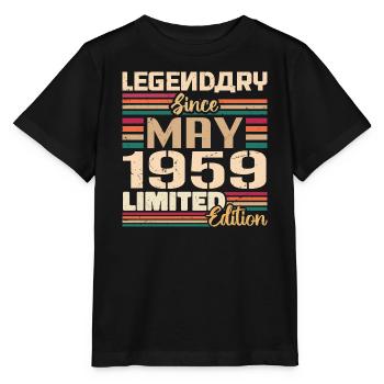 Mai 1959 Mai - Jubiläum Mai 1959 - Stanley/Stella Kinder T-Shirt MINI CREATOR  - Schwarz - Vorne - Mikhail (115cm)