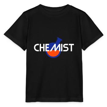 Chemist (geneigter Rundkolben mit Flüssigkeit) - Stanley/Stella Kinder T-Shirt MINI CREATOR  - Schwarz - Vorne - Mikhail (115cm)
