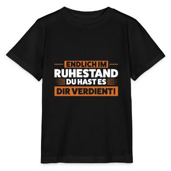 Ruhestand Rente Pension Geschenk - Stanley/Stella Kinder T-Shirt MINI CREATOR  - Schwarz - Vorne - Mikhail (115cm)