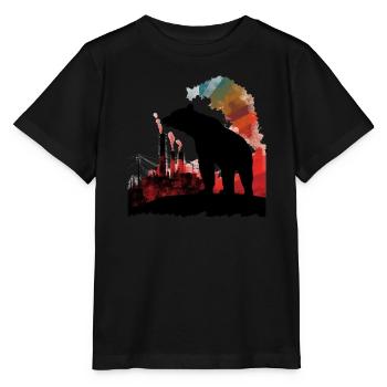 Ours, nature, environnement, protection de - T-shirt bio MINI CREATOR Stanley/Stella Enfant - noir - Devant - Mikhail (115cm)