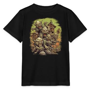 Monster Monster Demon Devil Vampire Guhl Zombie - Stanley/Stella MINI CREATOR Kids’ T-Shirt - black - Front - Mikhail (115cm)