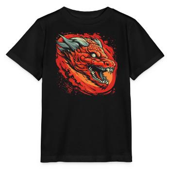 Drache mystisch Lindwurm Monster Ungeheuer Biest - Stanley/Stella Kinder T-Shirt MINI CREATOR  - Schwarz - Vorne - Mikhail (115cm)