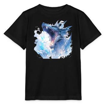 Drache mystisch Lindwurm Monster Ungeheuer Biest - Stanley/Stella Kinder T-Shirt MINI CREATOR  - Schwarz - Vorne - Mikhail (115cm)