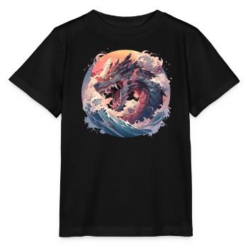 Drache mystisch Lindwurm Monster Ungeheuer Biest - Stanley/Stella Kinder T-Shirt MINI CREATOR  - Schwarz - Vorne - Mikhail (115cm)