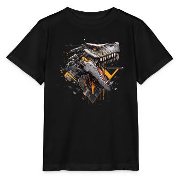 Mecha Tier Tiger Wolf Fuchs Dino Bär Cyborg - Stanley/Stella Kinder T-Shirt MINI CREATOR  - Schwarz - Vorne - Mikhail (115cm)