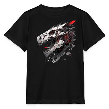 Mecha Tier Tiger Wolf Fuchs Dino Bär Cyborg - Stanley/Stella Kinder T-Shirt MINI CREATOR  - Schwarz - Vorne - Mikhail (115cm)