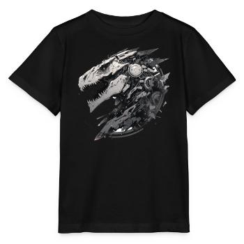 Mecha Tier Tiger Wolf Fuchs Dino Bär Cyborg - Stanley/Stella Kinder T-Shirt MINI CREATOR  - Schwarz - Vorne - Mikhail (115cm)