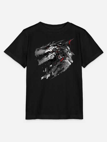 Mecha Animal : tigre, loup, renard, dinosaure, - T-shirt bio MINI CREATOR Stanley/Stella Enfant - noir