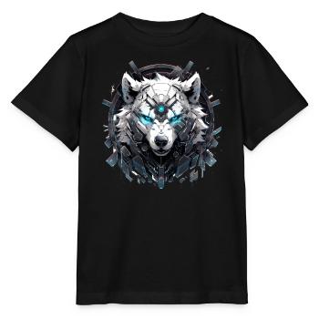 Mecha Tier Tiger Wolf Fuchs Dino Bär Cyborg - Stanley/Stella Kinder T-Shirt MINI CREATOR  - Schwarz - Vorne - Mikhail (115cm)