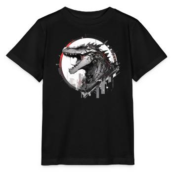 Mecha Tier Tiger Wolf Fuchs Dino Bär Cyborg - Stanley/Stella Kinder T-Shirt MINI CREATOR  - Schwarz - Vorne - Mikhail (115cm)