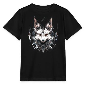Mecha Tier Tiger Wolf Fuchs Dino Bär Cyborg - Stanley/Stella Kinder T-Shirt MINI CREATOR  - Schwarz - Vorne - Mikhail (115cm)