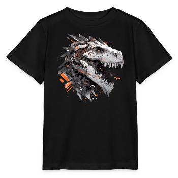 Mecha Tier Tiger Wolf Fuchs Dino Bär Cyborg - Stanley/Stella Kinder T-Shirt MINI CREATOR  - Schwarz - Vorne - Mikhail (115cm)