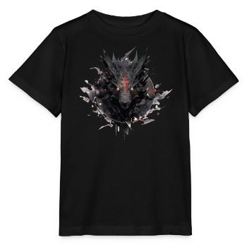 Mecha Tier Tiger Wolf Fuchs Drache Cyborg - Stanley/Stella Kinder T-Shirt MINI CREATOR  - Schwarz - Vorne - Mikhail (115cm)