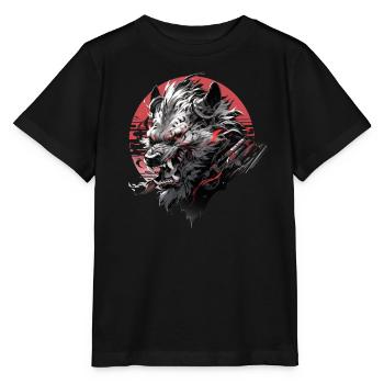 Mecha Tier Tiger Wolf Fuchs Drache Cyborg - Stanley/Stella Kinder T-Shirt MINI CREATOR  - Schwarz - Vorne - Mikhail (115cm)