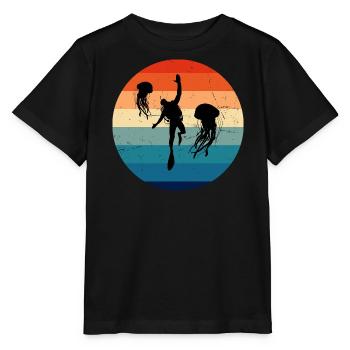 Scuba Diver Plongée sous-marine Diver Diver - T-shirt bio MINI CREATOR Stanley/Stella Enfant - noir - Devant - Mikhail (115cm)