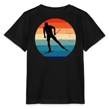Patinage de fond Ski de fond Ski de fond Patinage Ski de fond - T-shirt bio MINI CREATOR Stanley/Stella Enfant - noir - Devant - Mikhail (115cm)