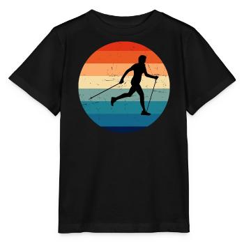Herren Damen Nordic Walking Walking Walken - Stanley/Stella Kinder T-Shirt MINI CREATOR  - Schwarz - Vorne - Mikhail (115cm)