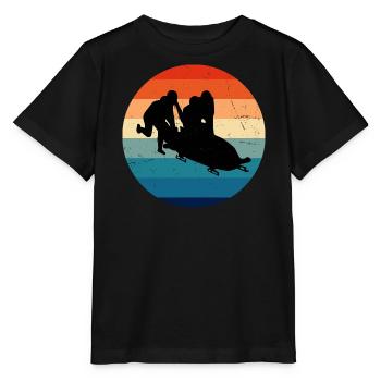 Bob fahren Bobsport Bobbahn Bob Damen Herren - Stanley/Stella Kinder T-Shirt MINI CREATOR  - Schwarz - Vorne - Mikhail (115cm)