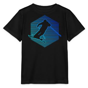Freestyle Ski Herren Ski Jumping Slopestyle - Stanley/Stella Kinder T-Shirt MINI CREATOR  - Schwarz - Vorne - Mikhail (115cm)