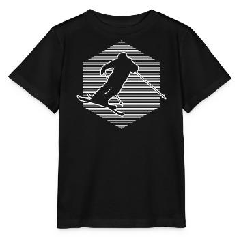 Damen Ski Freestyle Slopestyle Ski Jumping - Stanley/Stella Kinder T-Shirt MINI CREATOR  - Schwarz - Vorne - Mikhail (115cm)