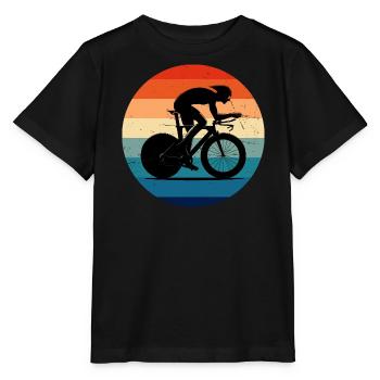 Road Bike Road Bike Road Cycling Road Cyclist - Stanley/Stella MINI CREATOR Kids’ T-Shirt - black - Front - Mikhail (115cm)