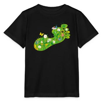 Ökologischer Fußabdruck - Stanley/Stella Kinder T-Shirt MINI CREATOR  - Schwarz - Vorne - Mikhail (115cm)
