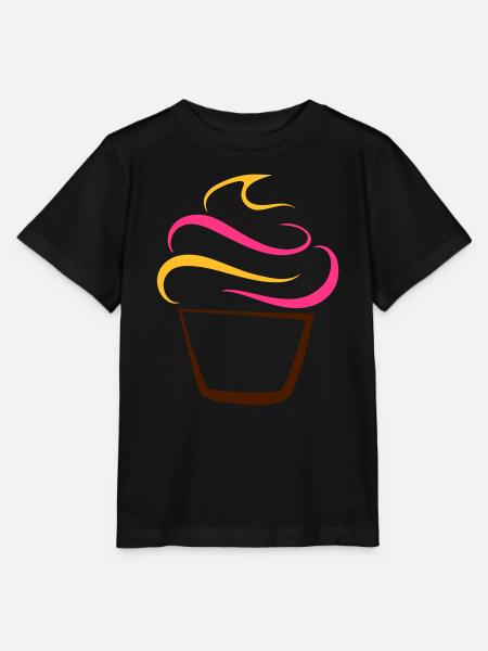 Cupcake Federzeichnung - Stanley/Stella Kinder T-Shirt MINI CREATOR  - Schwarz