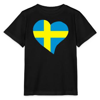 Swedish heart - Stanley/Stella MINI CREATOR Kids’ T-Shirt - black - Front - Mikhail (115cm)
