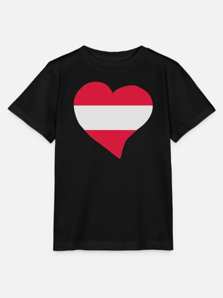 Austrian Herz - Stanley/Stella Kinder T-Shirt MINI CREATOR  - Schwarz