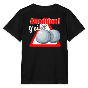 Balls! - Stanley/Stella MINI CREATOR Kids’ T-Shirt - black - Front - Mikhail (115cm)