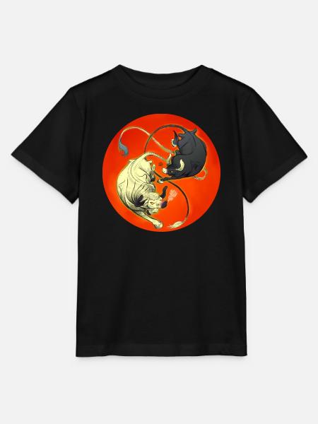 Stierduell im Feuerrad - Stanley/Stella Kinder T-Shirt MINI CREATOR - Schwarz