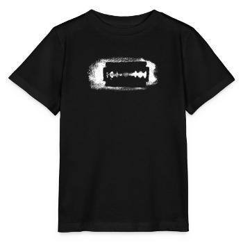 Rasierklinge weiß - Stanley/Stella Kinder T-Shirt MINI CREATOR  - Schwarz - Vorne - Mikhail (115cm)